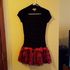 A fancy dress for a young girl.